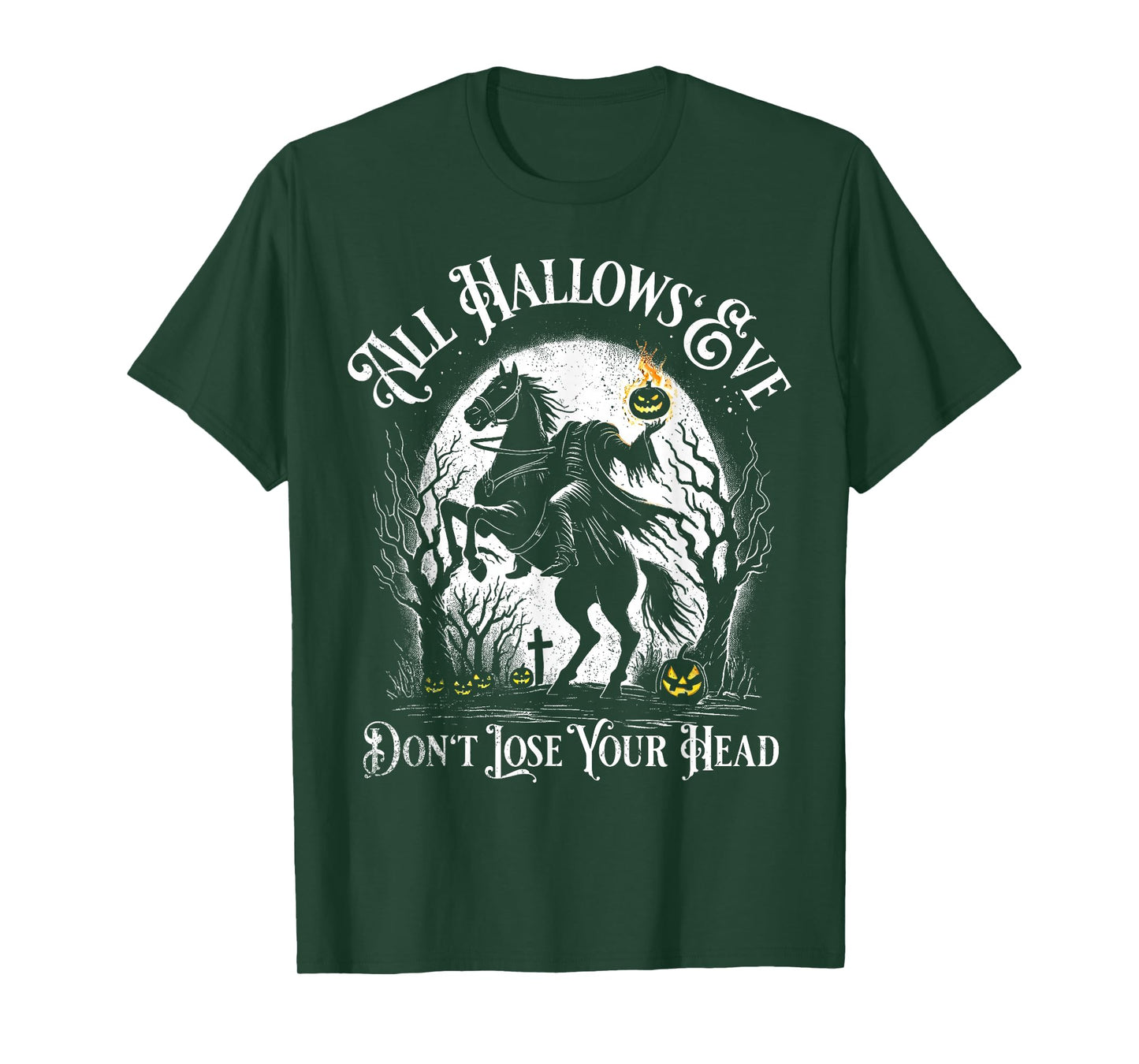 Headless Horseman Pumpkin Face Happy Halloween Sleepy Hollow T-Shirt