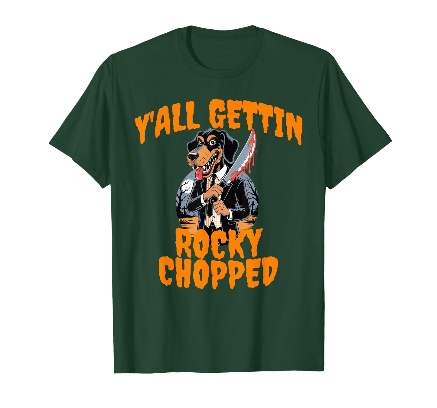 Y'all Gettin Rocky Chopped Tennessee Halloween Costume T-Shirt