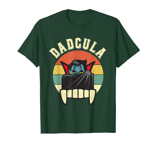 Dadcula Daddy Matching Family Halloween Dad Retro Vintage T-Shirt