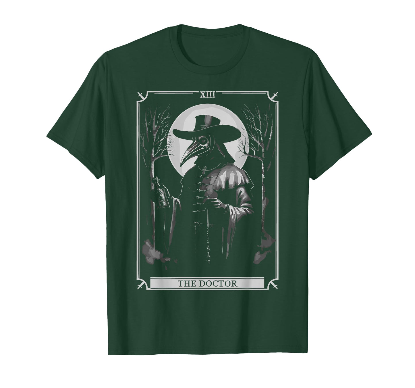 Plague Doctor Tarot Card Death Horror Art Occult Satanic T-Shirt