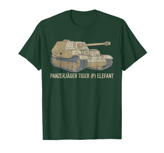 Elefant Tank Destroyer German WW2 Panzerjager Tiger T-Shirt T-Shirt