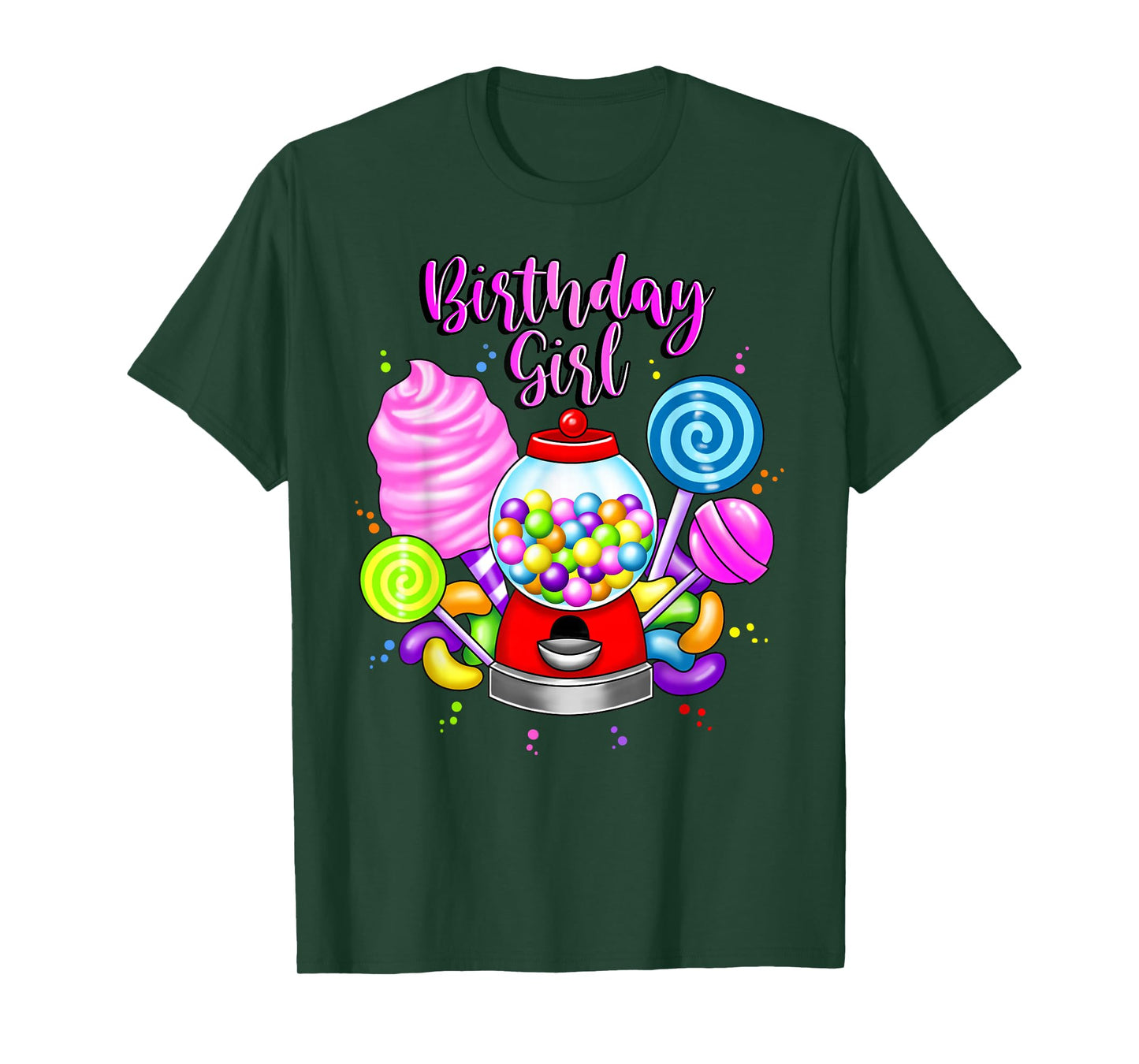Candy Machine Birthday Girl Sweet Candyland Matching Family T-Shirt