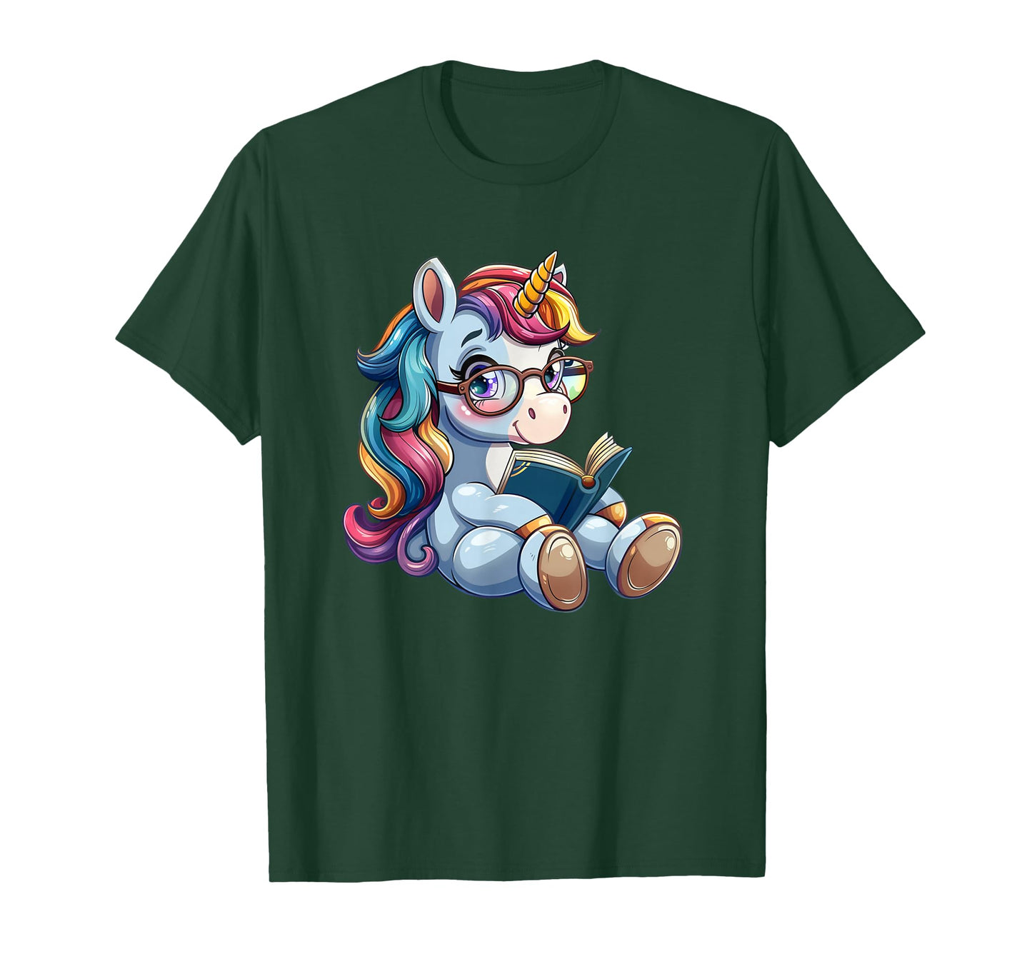 Unicorn Reading Book - Unicorn Kawaii Japanese T-Shirt