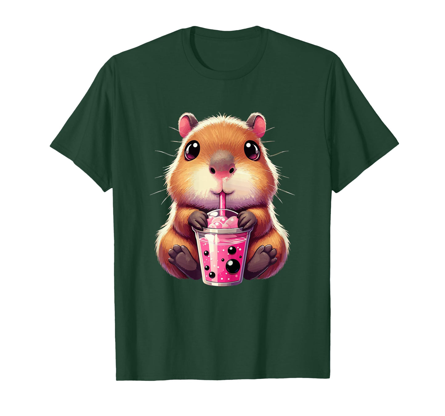 Capybara Bubble Tea Boba Tea Kawaii Anime T-Shirt