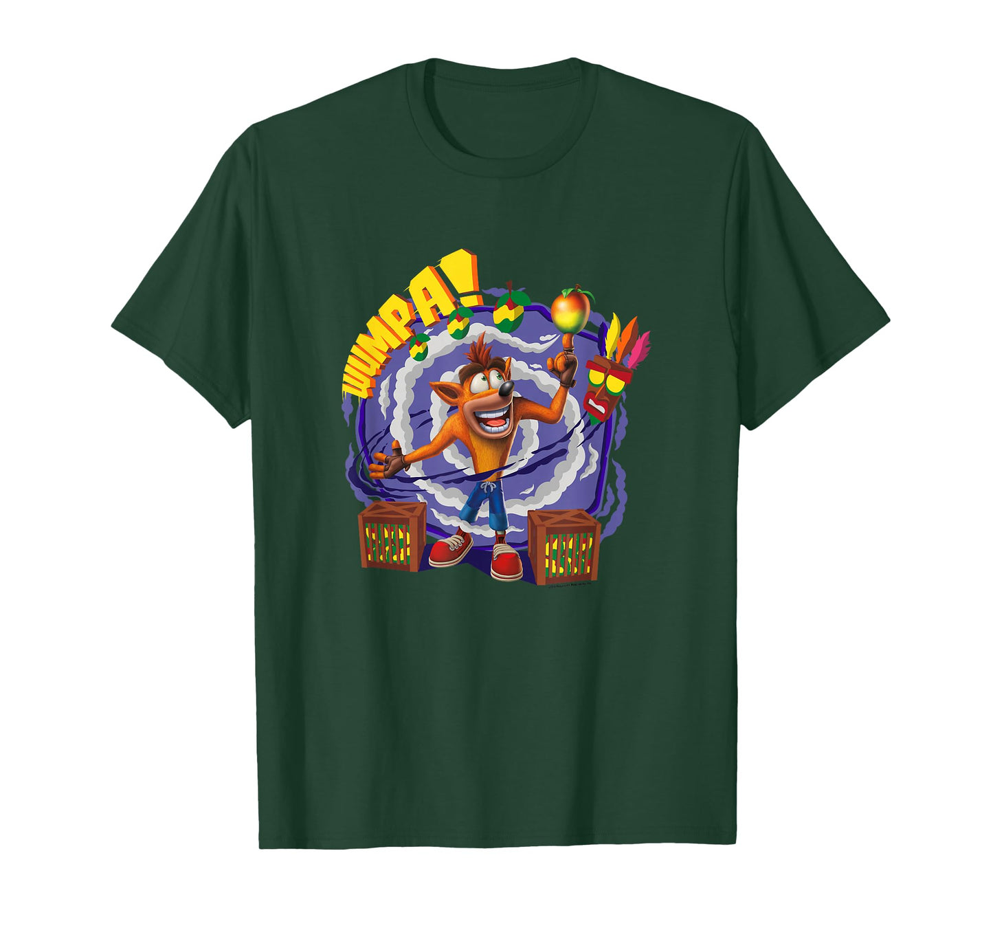 Crash Bandicoot Wumpa! Smoke Swirl Background Shot T-Shirt