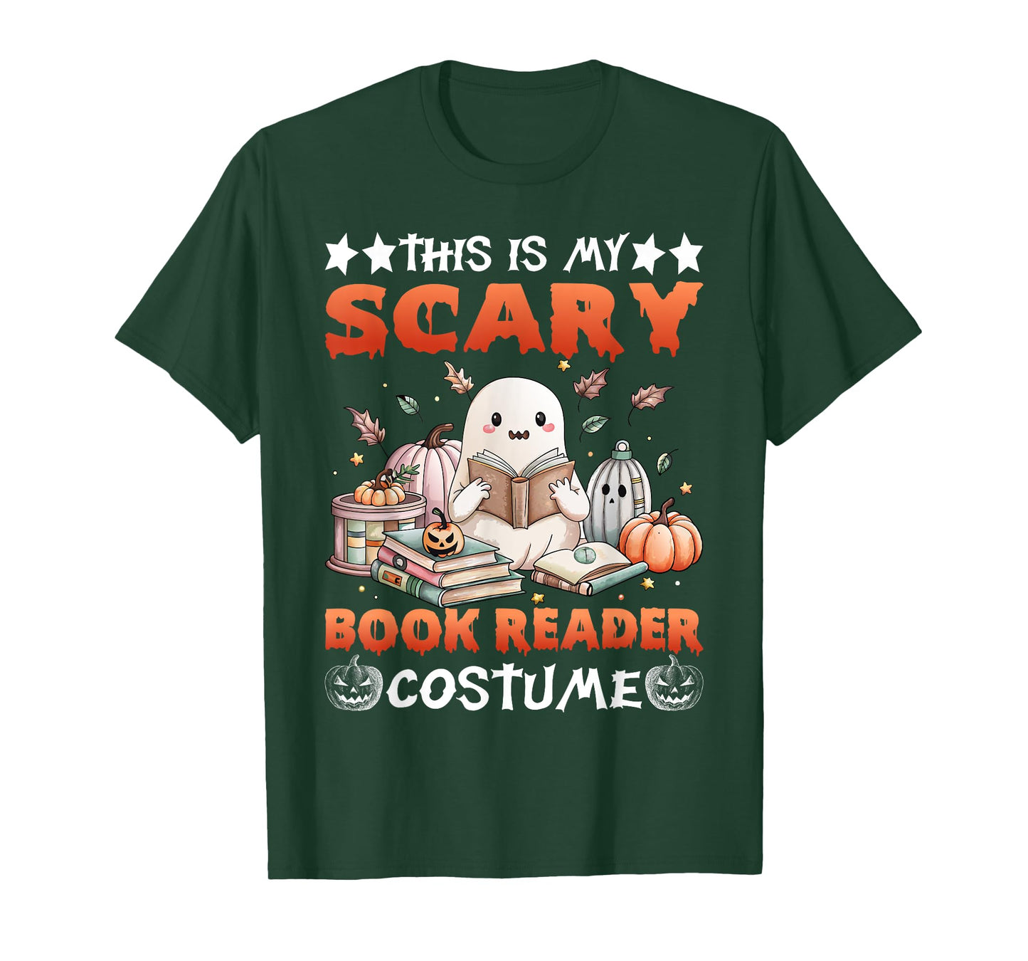 This Is My Scary Book Reader Costume Spooky Ghost Reading T-Shirt