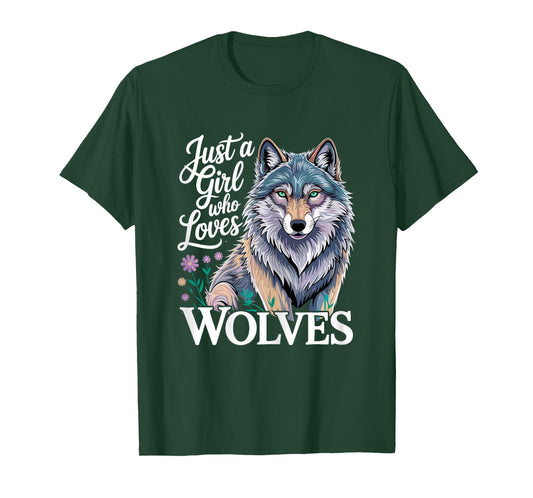 Wolf Just a Girl Who Loves Wolves T-Shirt