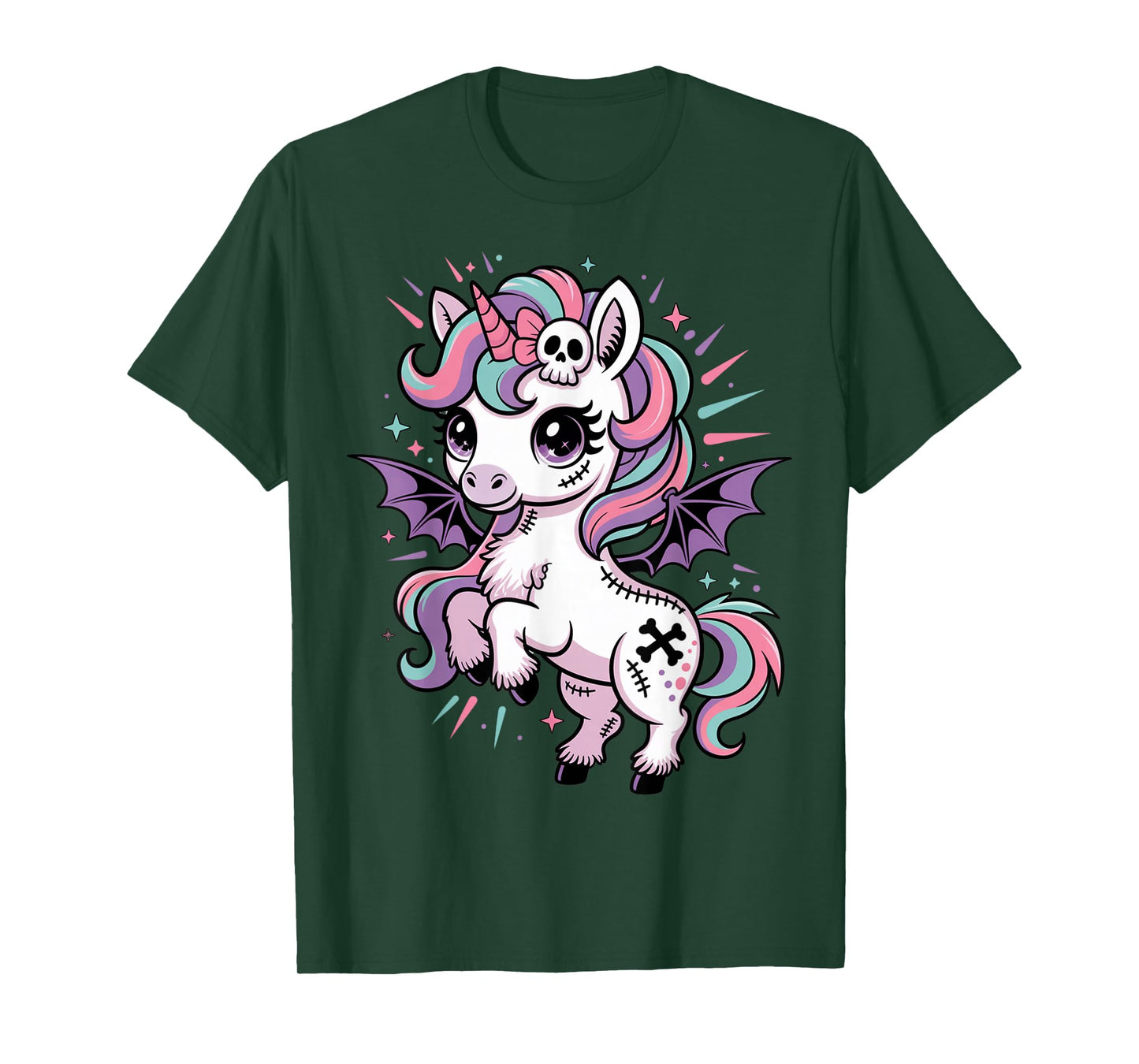Pastel Goth Unicorn Kawaii Creepy Cute Aesthetic Art T-Shirt