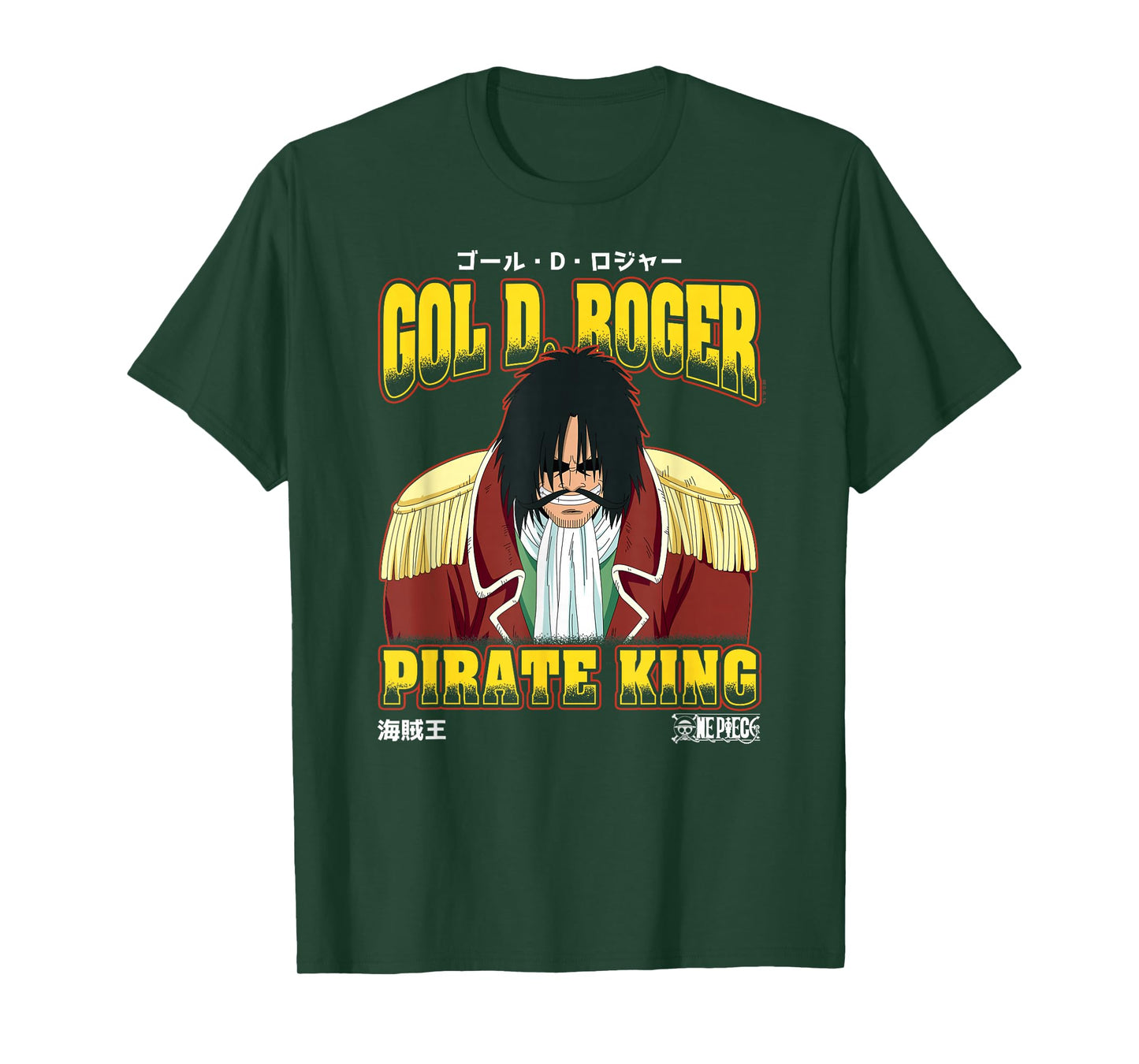 One Piece Anime Gol D. Roger Pirate King Portrait T-Shirt
