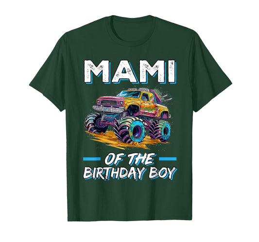 Mami of the Birthday Boy Monster Truck Birthday First Bday T-Shirt