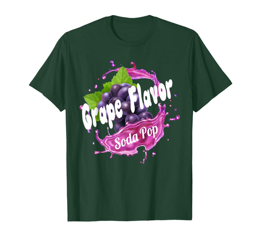 Grape Flavor Soda Pop Costume for Adults and Kids T-Shirt