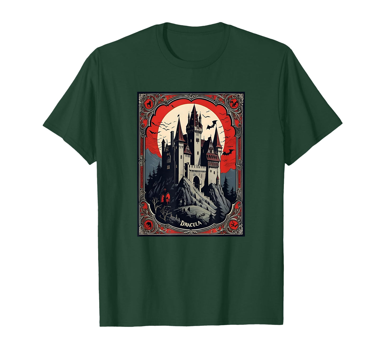 Dracula's Castle Book Cover Illustration T-Shirt