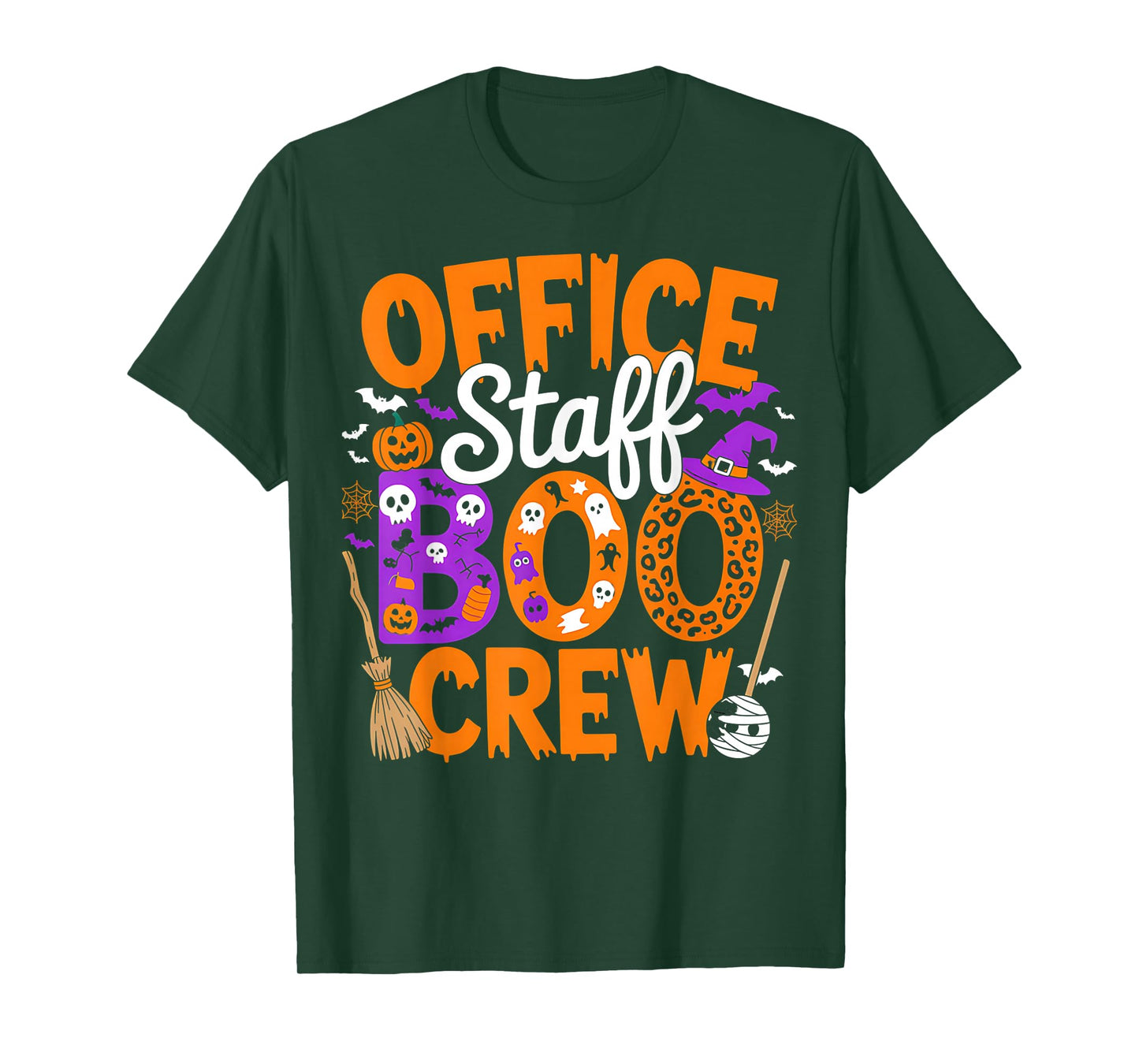 Office Staff Boo Crew Halloween Matching Costume Fun Office T-Shirt
