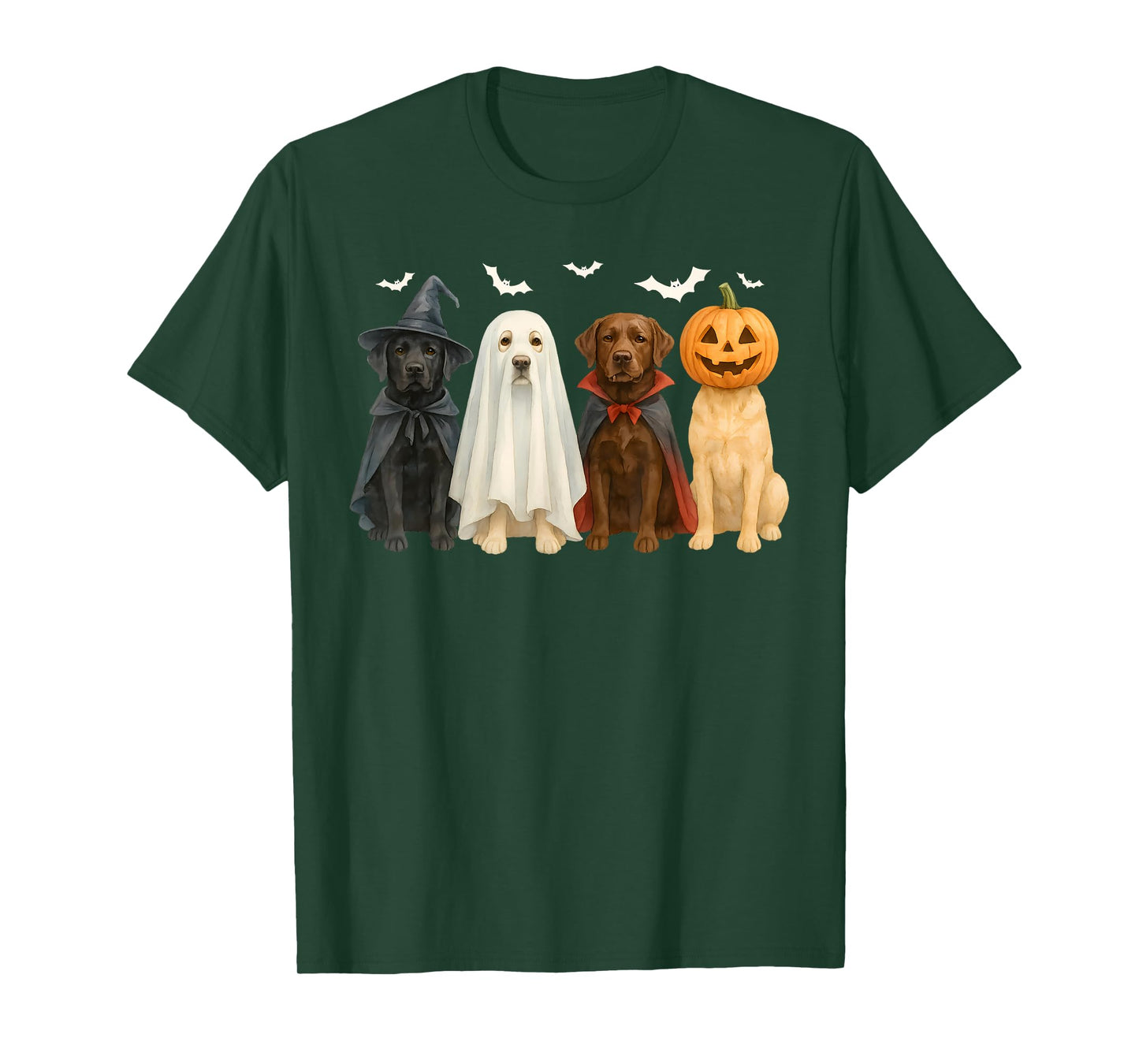 Labrador Ghost Dogs Halloween Costume for Men Women Kids T-Shirt
