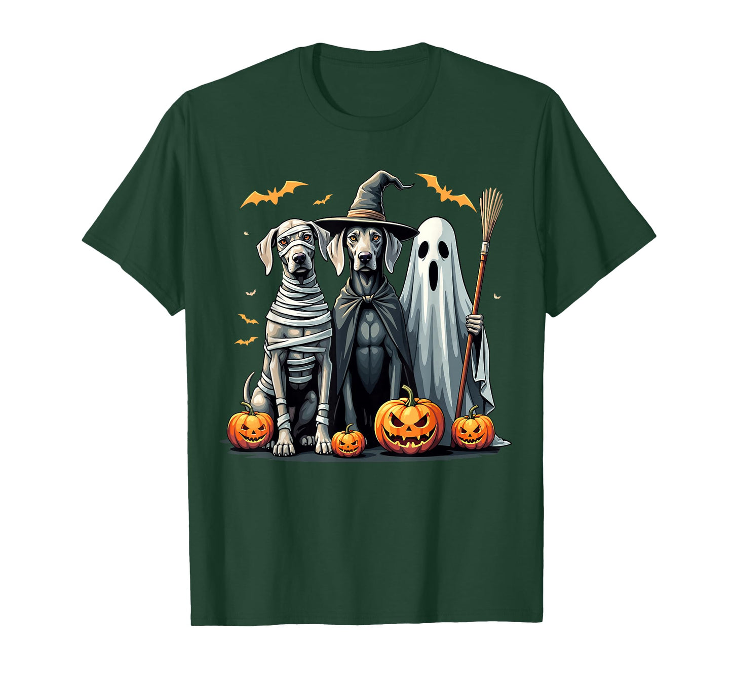 Weimaraner Halloween Costume Mummy Witch Ghost T-Shirt