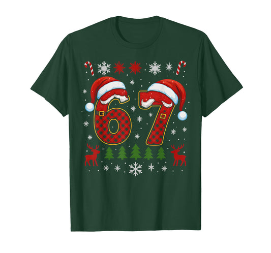 HUGvyn Funny 67 Six Seven Squad Meme Christmas Ugly Sweater T-Shirt