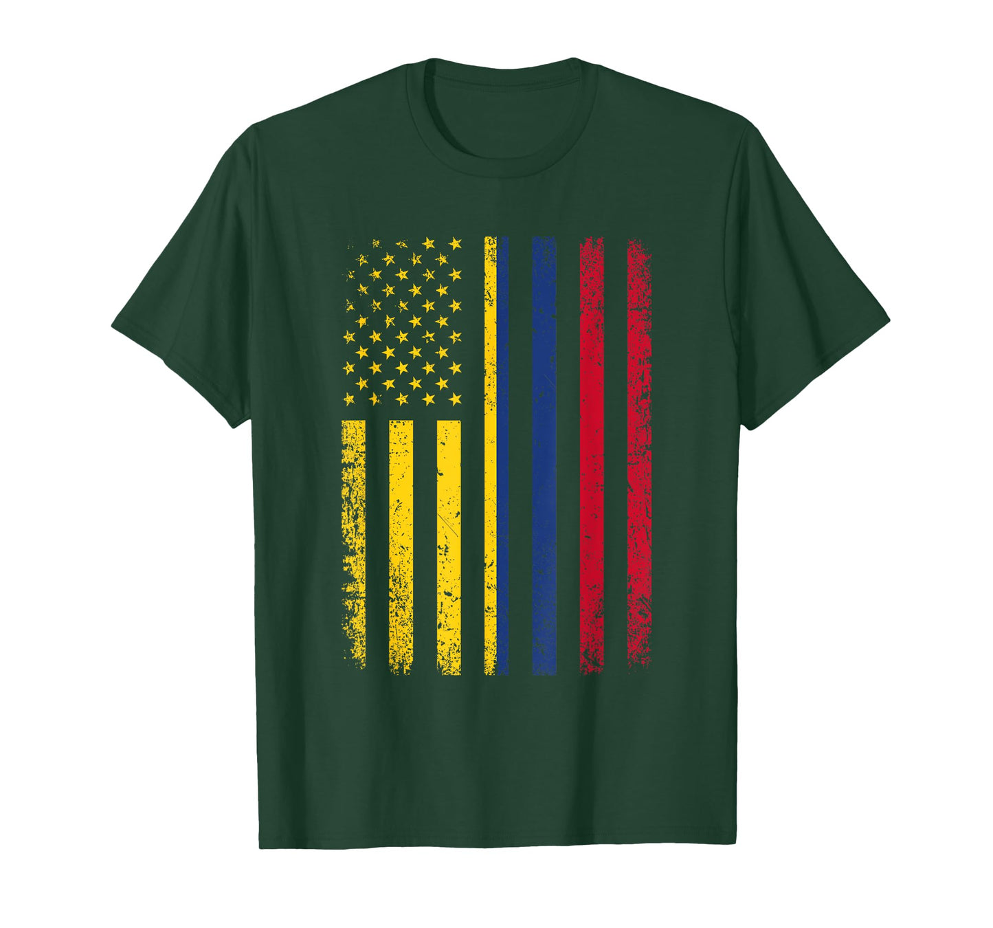 Colombia Flag 4th of July USA Colombian Flag Women Kids Men T-Shirt