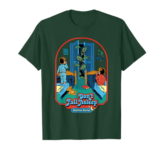 Don't Fall Asleep Monsters Retro Vintage Funny Adult Humor T-Shirt