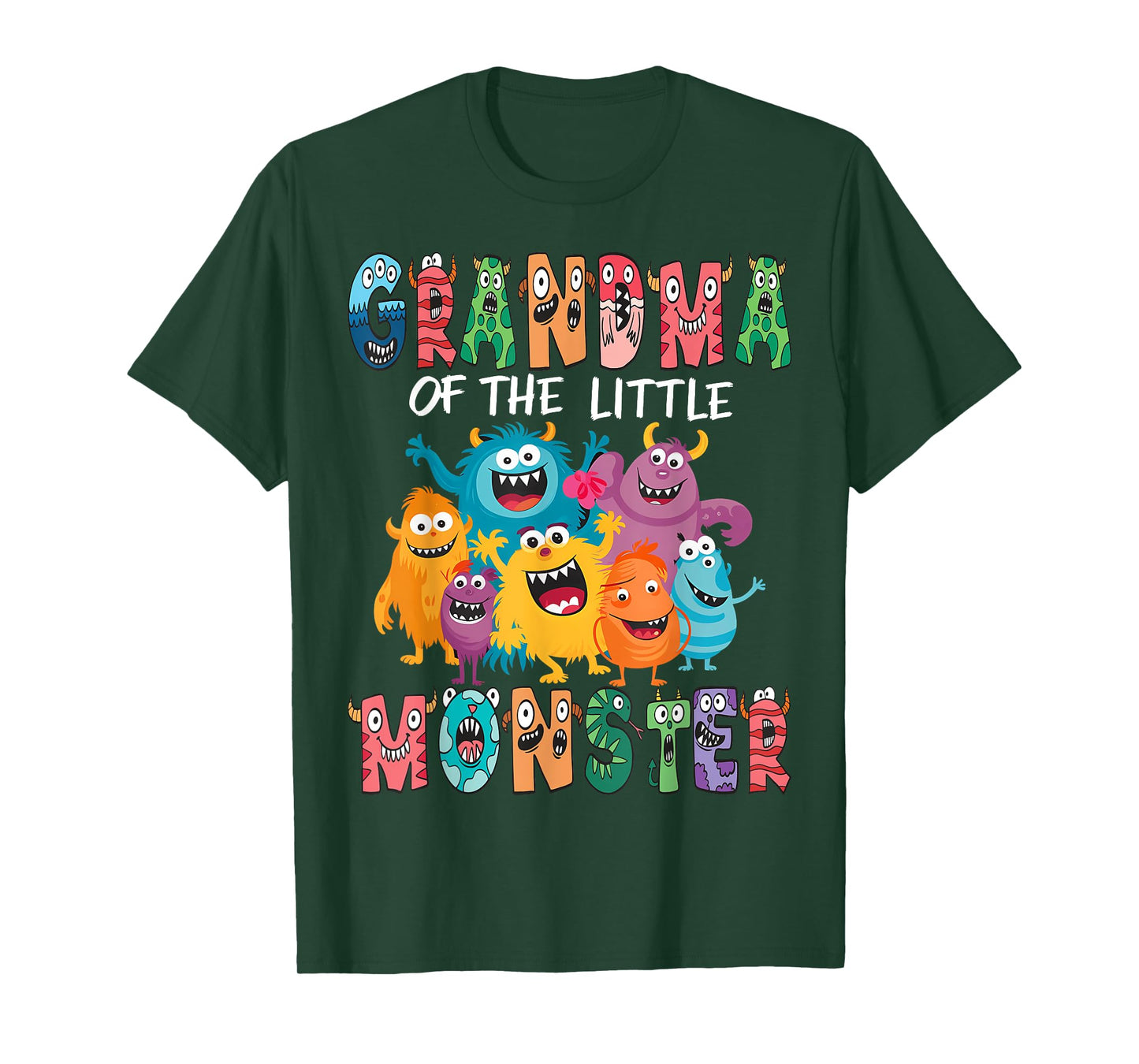 Grandma Of The Little Monster Kids 1St Birthday Party T-Shirt