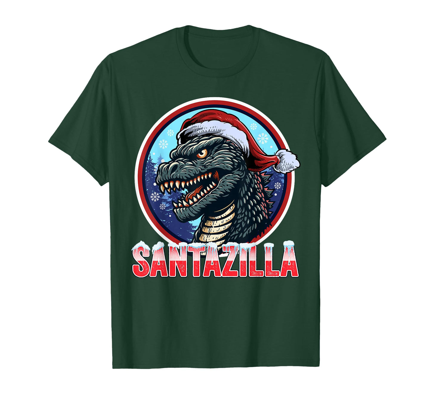 Kaiju Christmas Santazilla Japanese Monster Dinosaur Boy T-Shirt