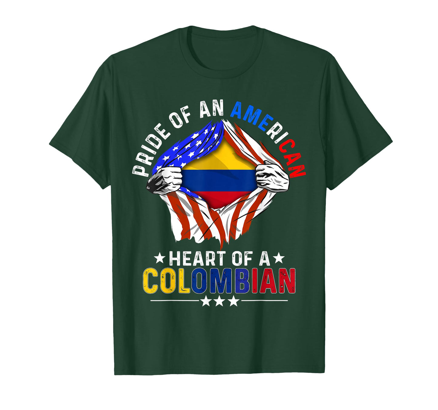 Colombian American America Pride Foreign Colombia Flag T-Shirt