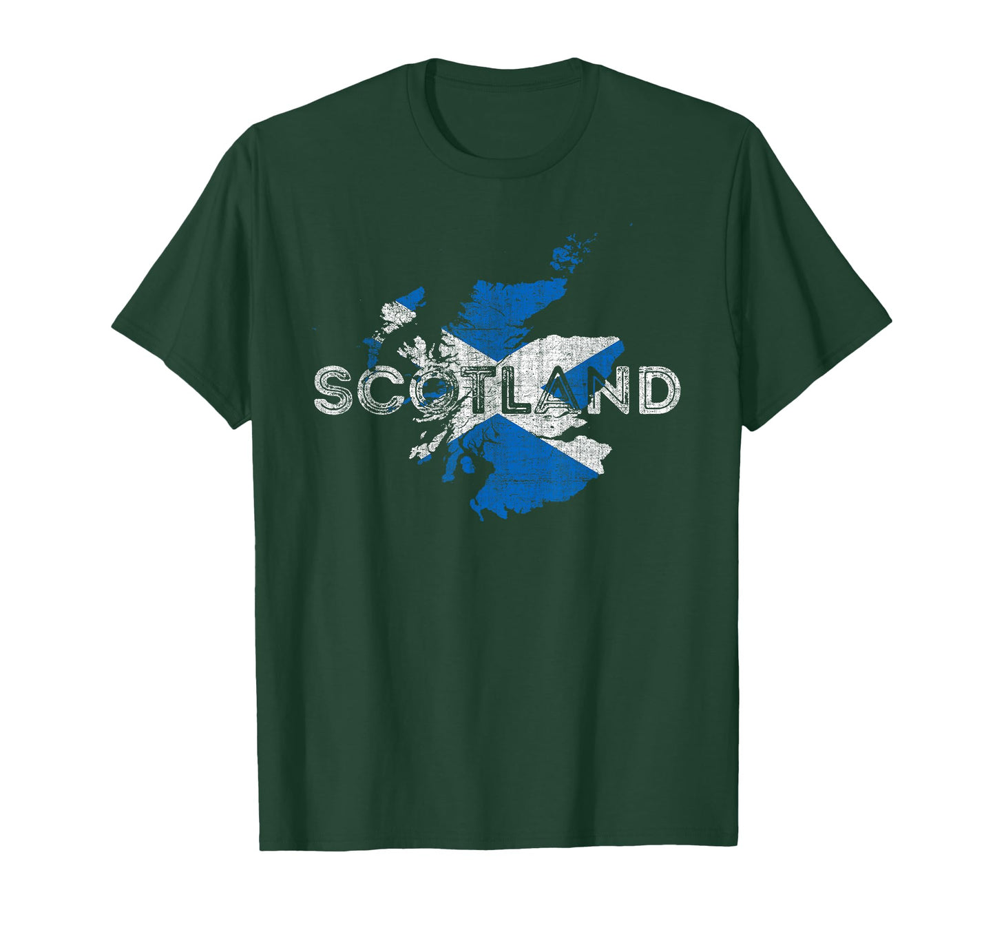 Scottish Map and Flag Souvenir - Distressed Scotland T-Shirt