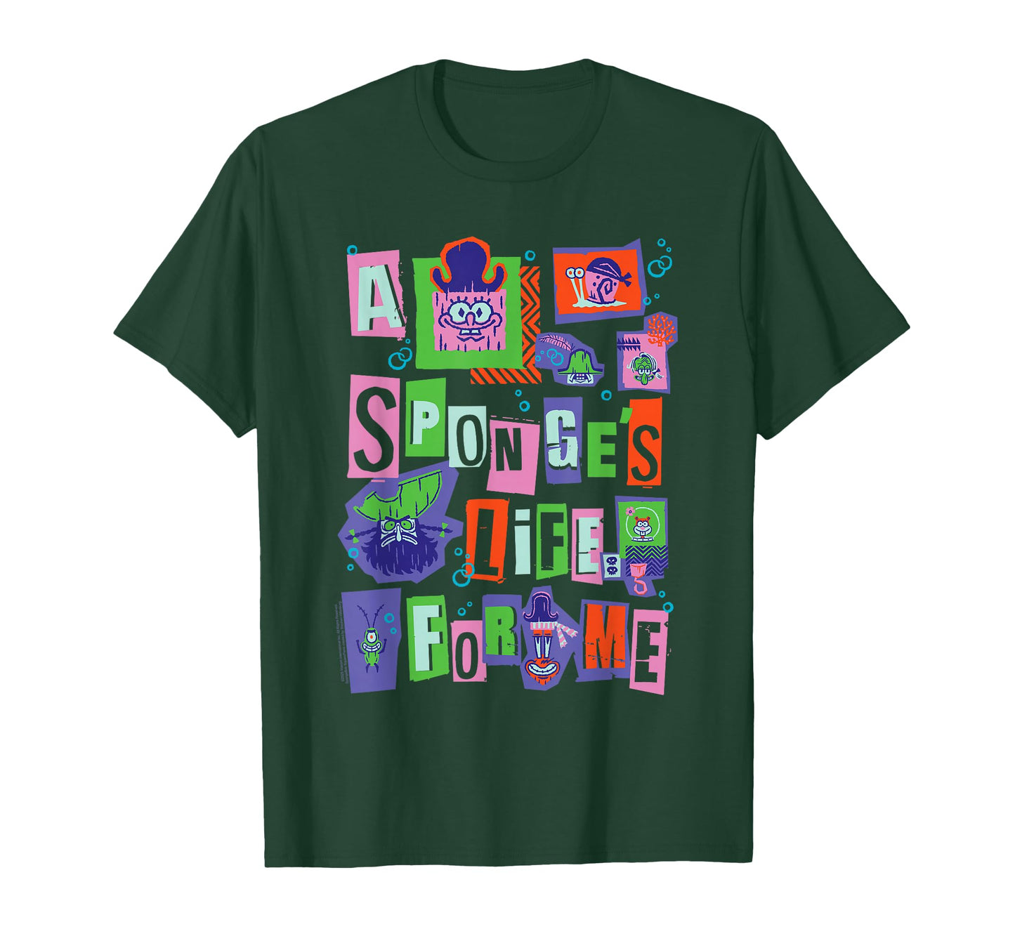 The Spongebob Movie A Sponge's Life for Me Pirates Cartoon T-Shirt
