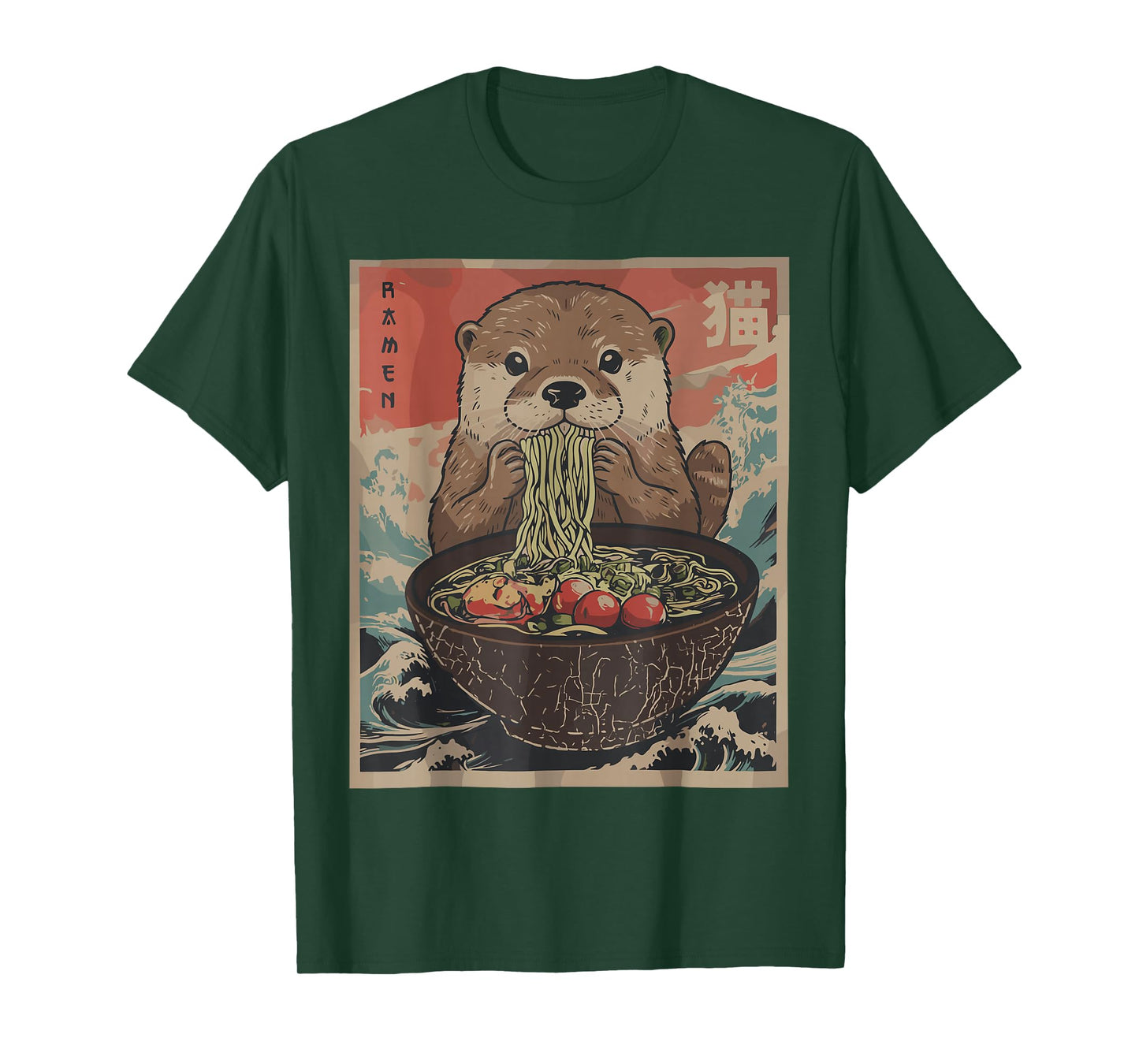 Funny Otter Ramen Kawaii Anime Japanese Graphic Women Men T-Shirt