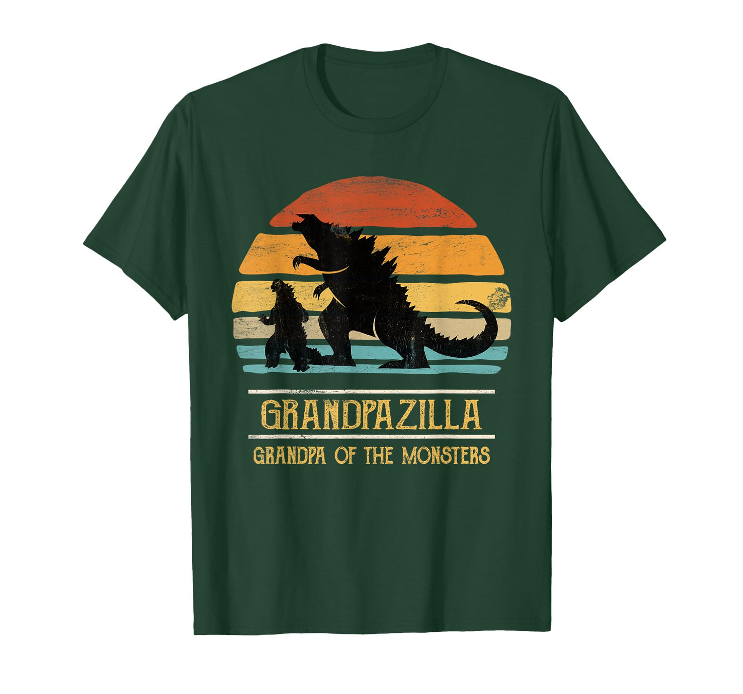 Grandpa Of Monsters Matching Family Birthday Halloween T-Shirt