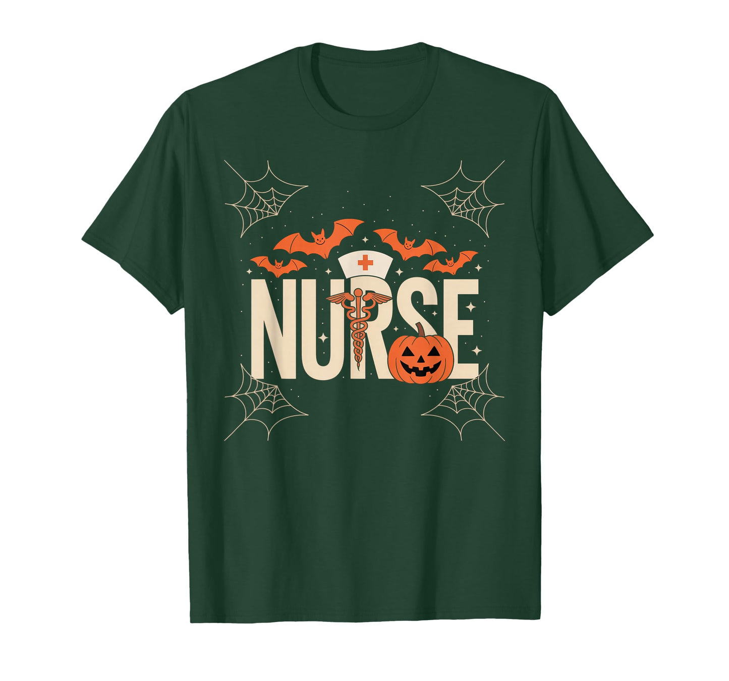 Halloween Nurse Nursing Cute Health Worker Nurses Pumpkin T-Shirt