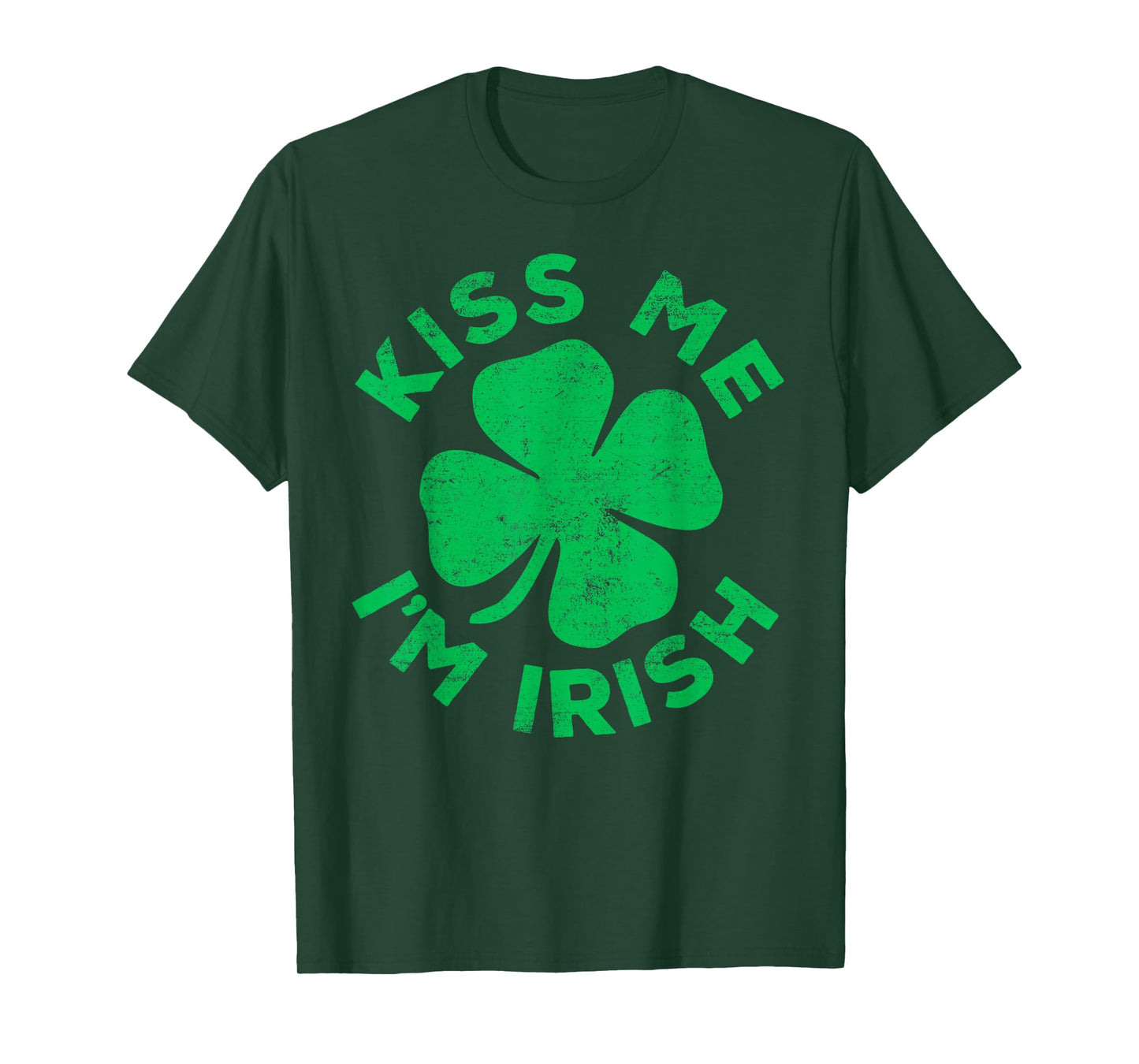 Kiss Me I'm Irish Shirt Funny Men Women Kids St Patricks Day T-Shirt