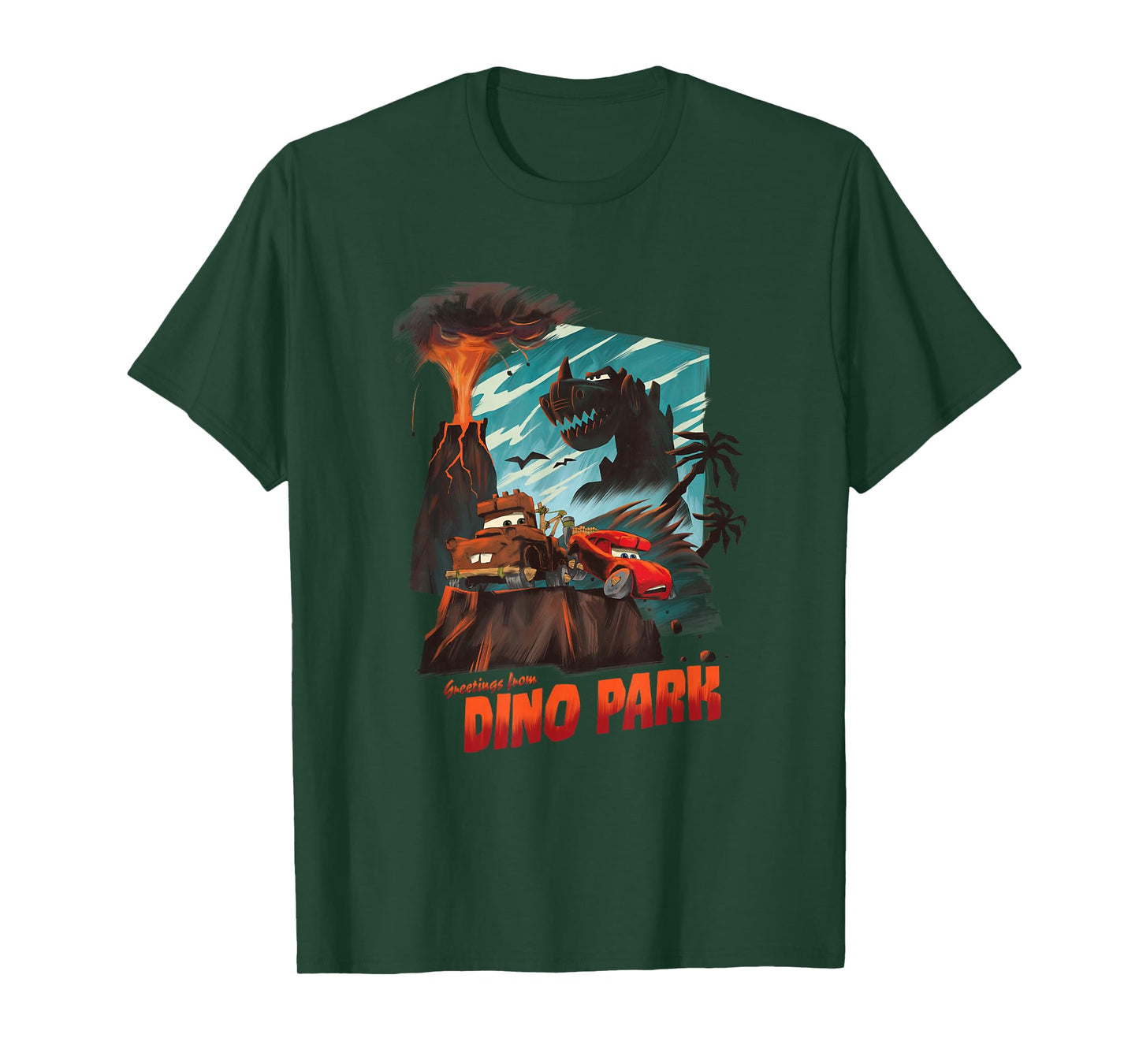Disney Pixar Cars on the Road Greetings from Dino Park T-Shirt