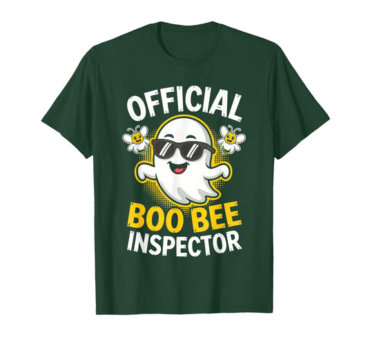 Official Boo Bee Inspector Shirt Men Women Halloween Costume T-Shirt