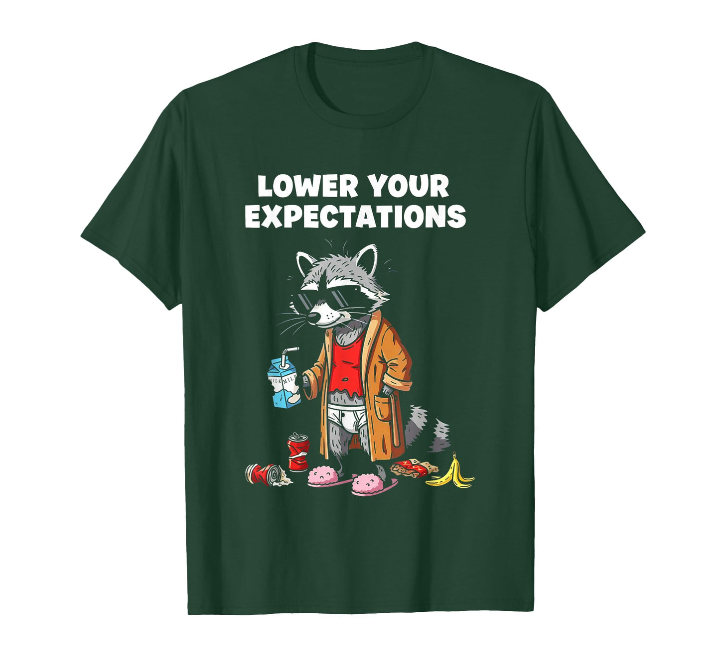 Lower Your Expectations Funny Cartoon Sarcasm T-Shirt