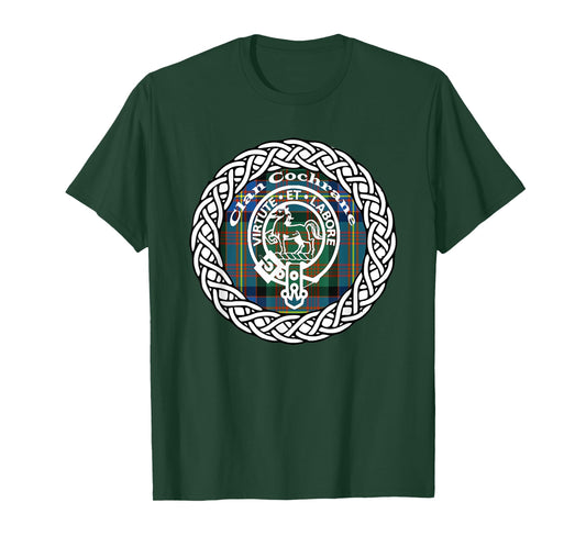 Cochrane surname Scottish clan tartan crest badge t-shirt
