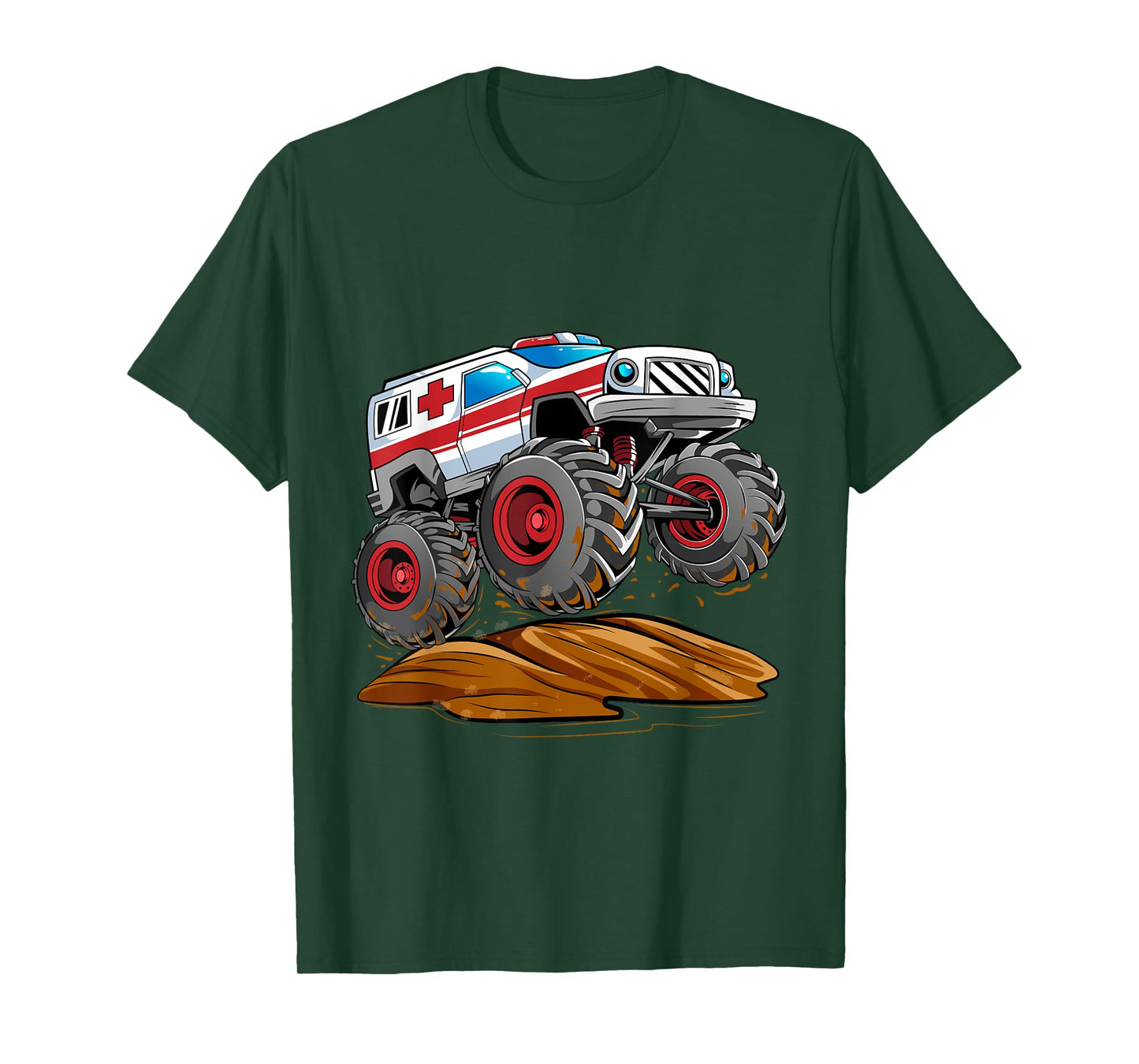 Monster Truck Ambulance Emergency Offroad Vehicles T-Shirt