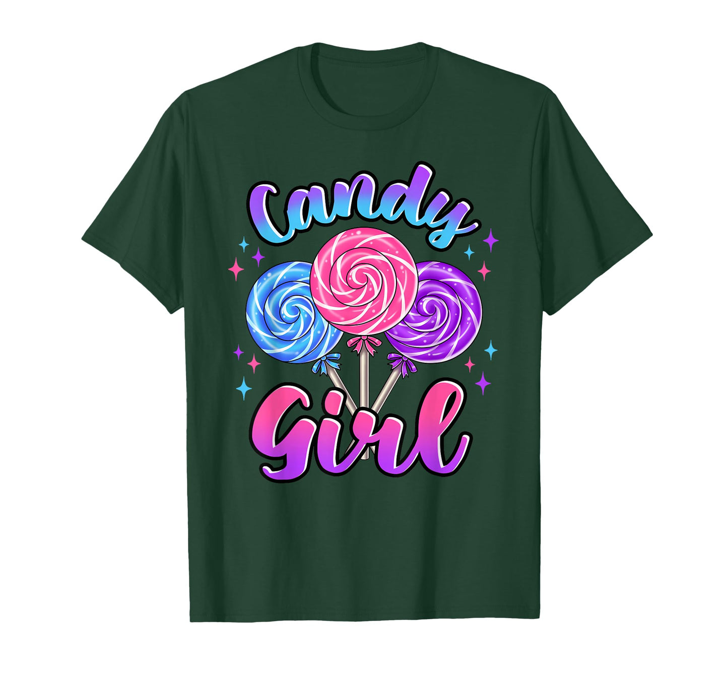 Cute Lollipop Candy Design for Women Girl Toddler Kids T-Shirt