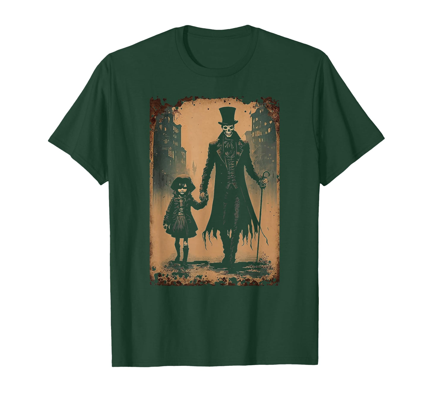 Reaper Of Death Making Friends On A Victorian City Street T-Shirt
