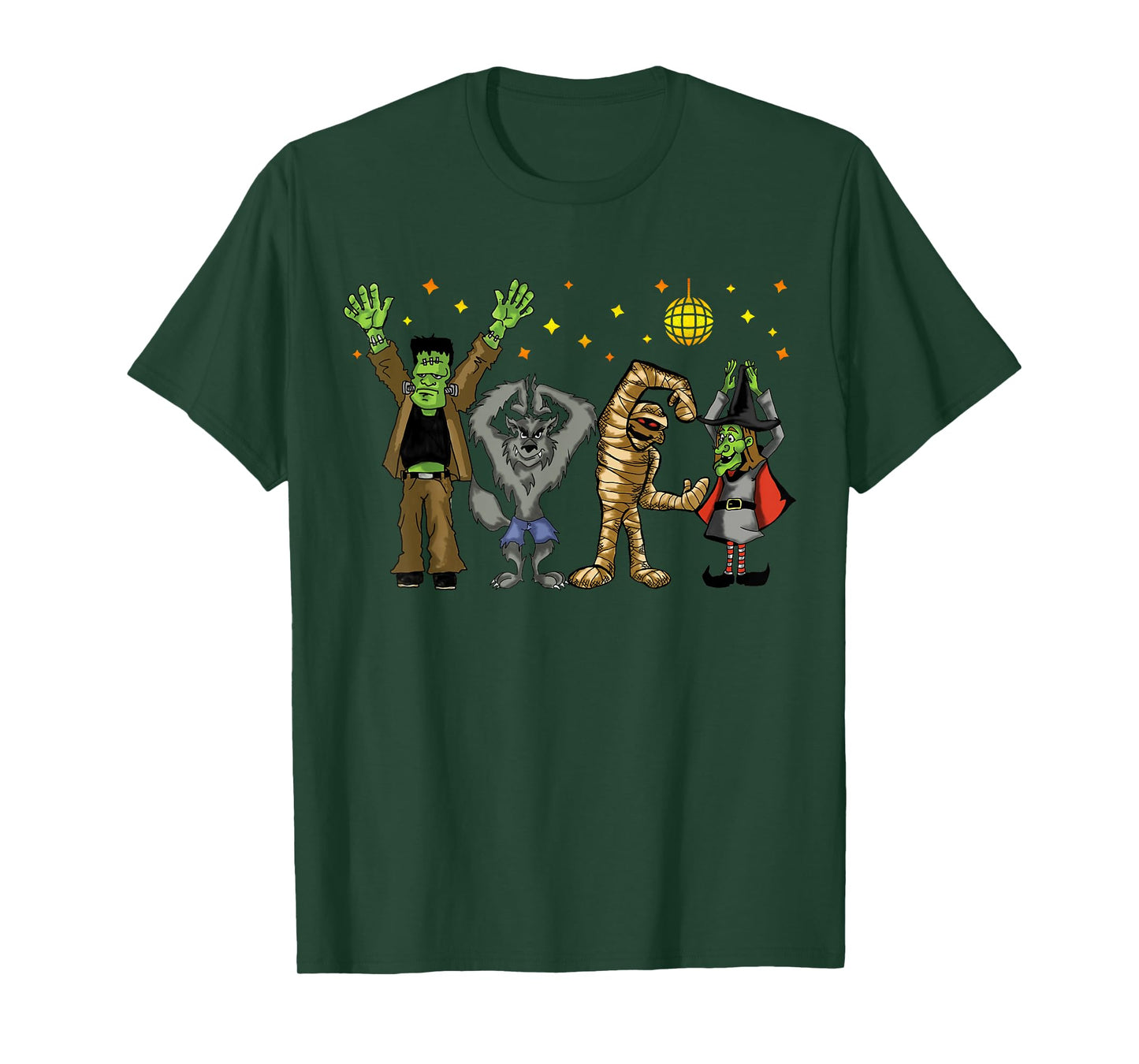 Monster Mash Tshirt Disco Dance Party Halloween Group Tshirt T-Shirt