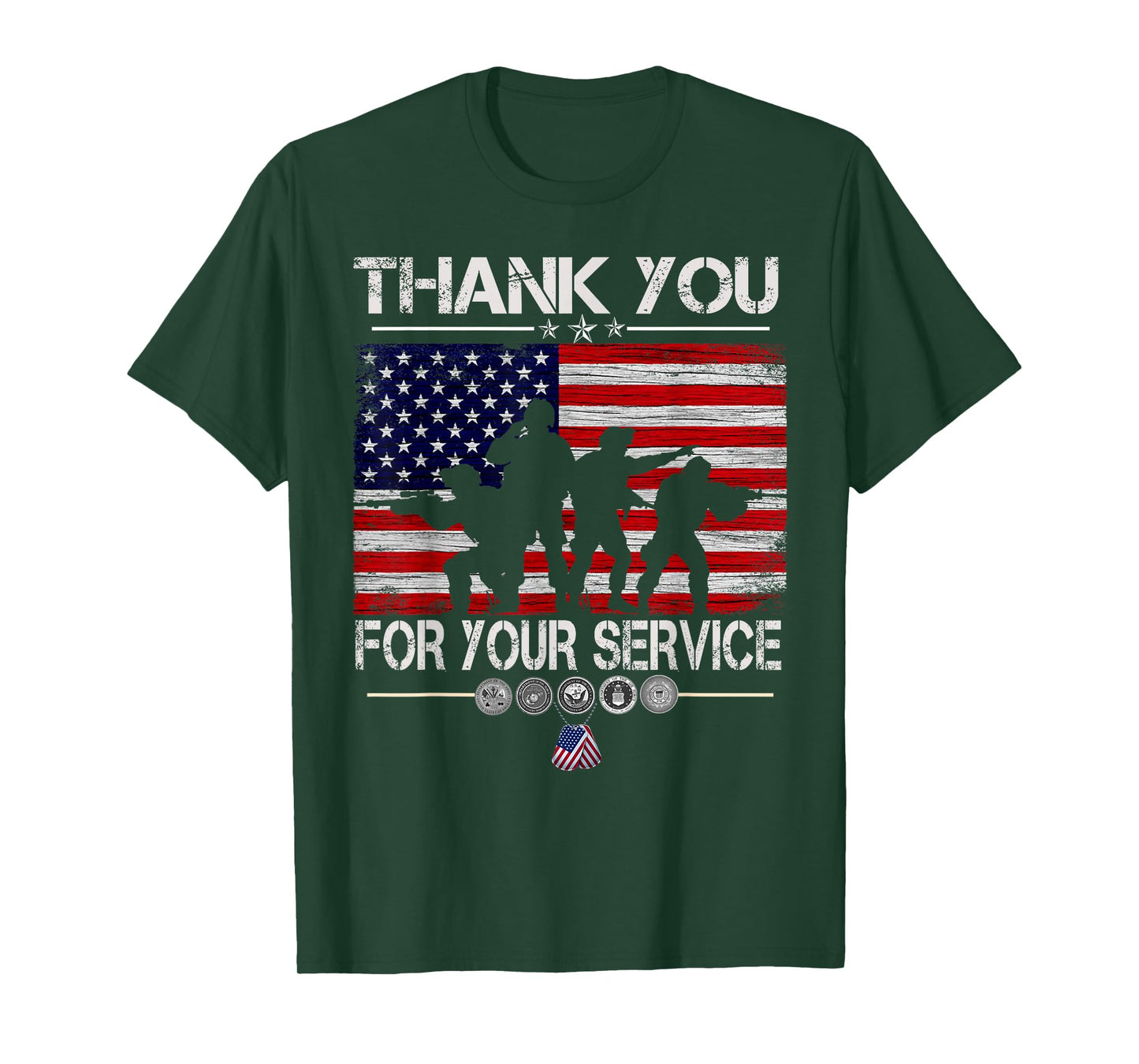 Thank You For Your Service Patriotic Veterans Day T-Shirt