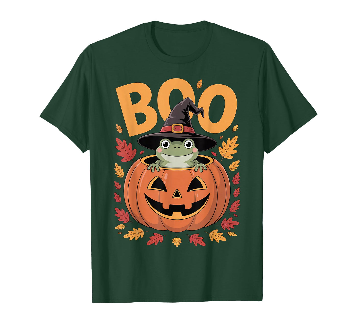 Frog Costume on Pumpkin Halloween Frog T-Shirt