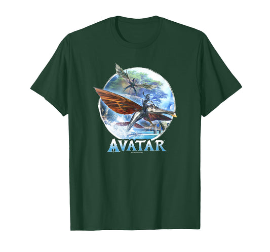 Avatar: The Way of Water Banshee Flight Water Circle T-Shirt