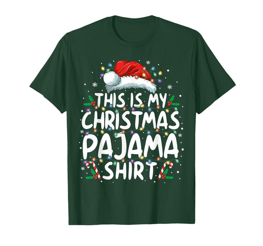 This is My Christmas Pajama Shirt Funny Xmas PJs Men Women T-Shirt