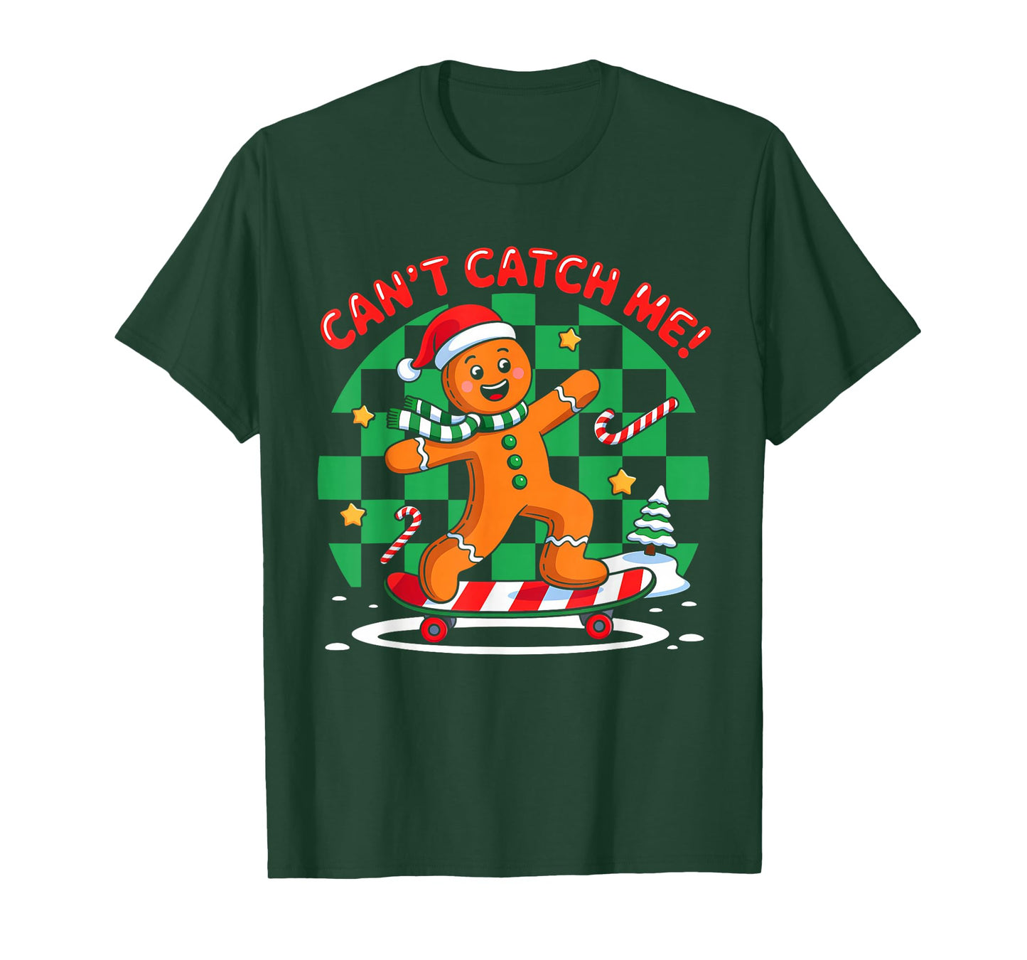 Can't Catch Me Gingerbread Christmas Cookies Toddler Boys T-Shirt