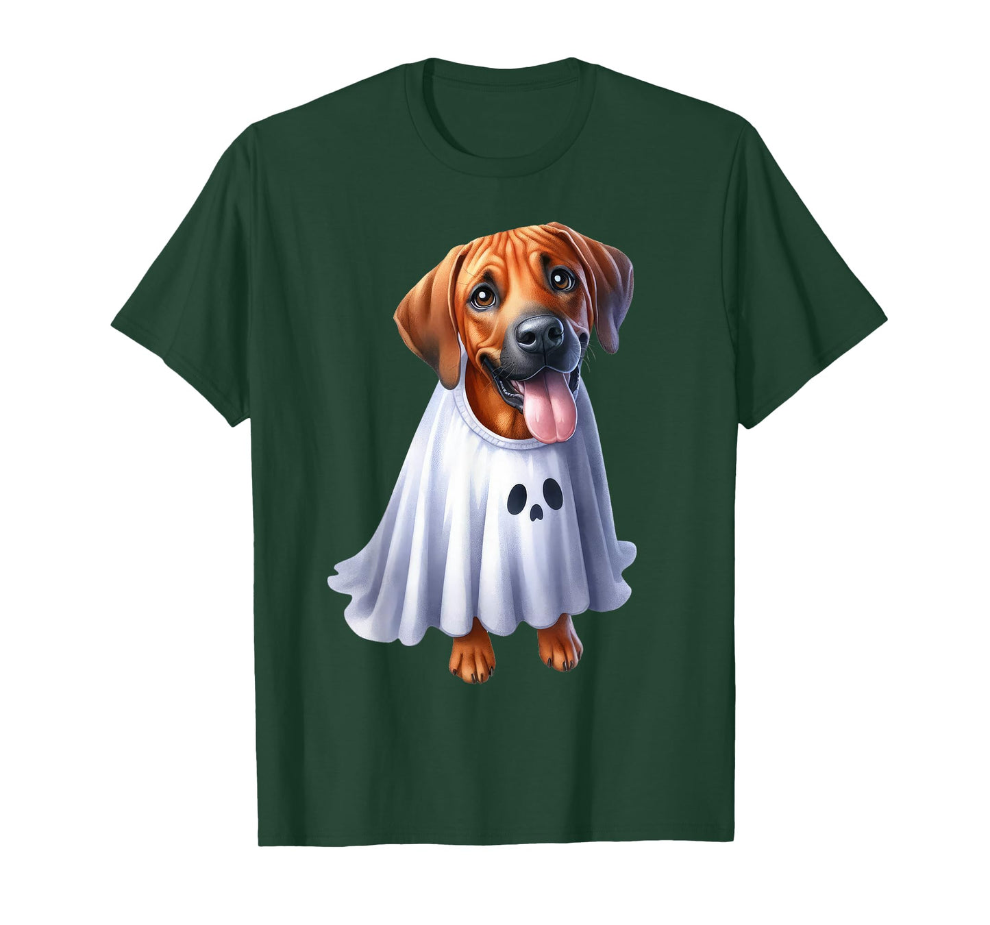 Funny Ghost Rhodesian Ridgeback Dog Lover Halloween Costume T-Shirt