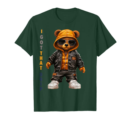 Brimis Feel the Drip Stylish I Got That Drip T-Shirt, Small, Black