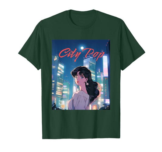 Japanese Anime Style City Pop Girl T-Shirt