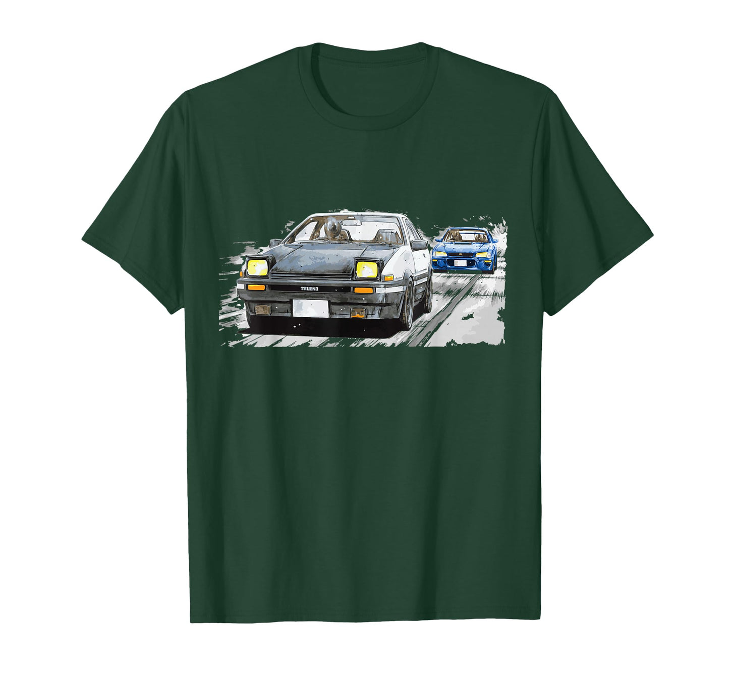 JDM Car Street Drift Race - 86 VS gc8 version 5 anime rally T-Shirt