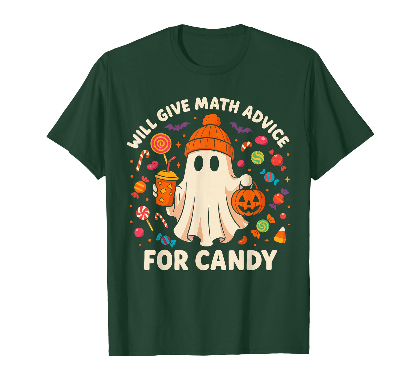 Will Give Math Advice for Candy, Cute Teacher Halloween T-Shirt