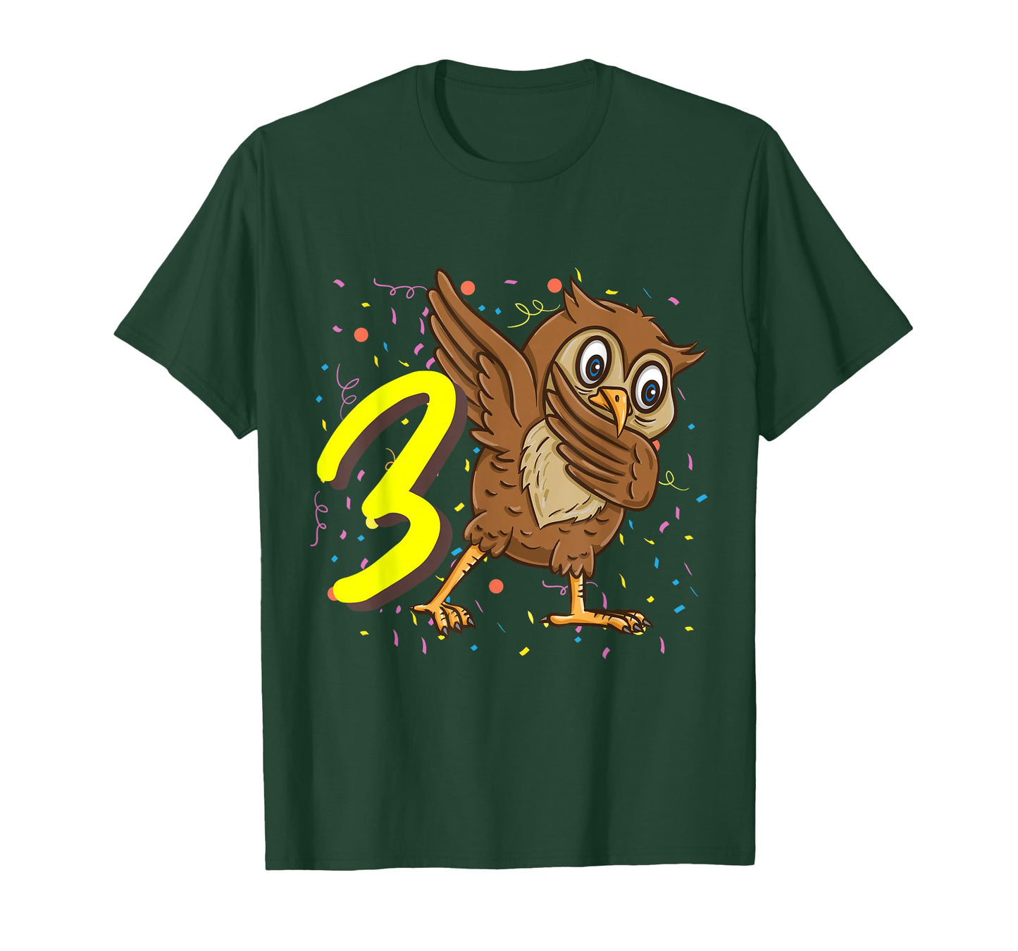 3 Year Old Owl Bird Birthday T-Shirt